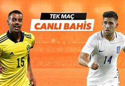 İsveç - Yunanistan maçı Tek Maç ve Canlı Bahis seçenekleriyle Misli.com’da