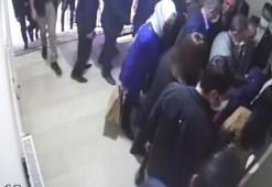 Gelecek Partisi lideri Davutoğlu'nun asansör kazası kameraya yansıdı