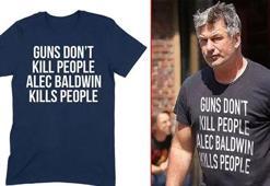 Alec Baldwin'e bir darbe de Trump ailesinden! Olay tişörtler satışta: Silahlar insanları öldürmez...