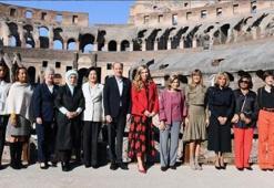 Emine Erdoğan, Roma'da lider  eşleriyle bir araya geldi