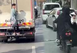 Korku dolu anlar kameralarda! Canlarını hiçe saydılar