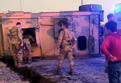 Siirt'te askeri araç devrildi! Yangın çıktı