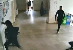 Aile sağlığı merkezindeki satırlı saldırgan kamerada!
