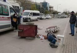 Lodos simit tezgahını devirdi, simitçi ağır yaralandı