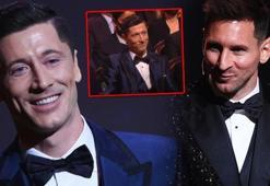 Ballon d'Or 2021 ödül gecesine damga vuran an! Lionel Messi'nin ismi açıklandığı an Lewandowski...