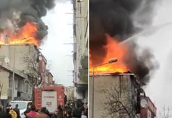 İstanbul'da binada patlama! Cayır cayır yandı