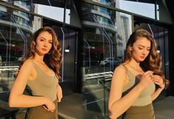 Burcu Özberk'in siyah elbiseli pozlarıyla Instagram'ı salladı!