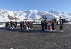 Hakkari'de 3 şehit için askeri tören düzenlendi