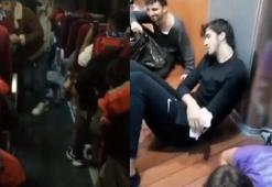 Deniz otobüsünde korku dolu anlar kamerada