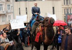 Deve ve eşek ile PCR protestosu