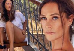 Hülya Avşar'dan sıfır makyaj ev pozu!