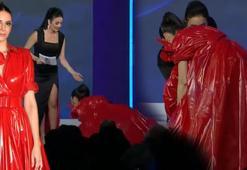 Ahu Yağtu sahnede birden yere kapaklandı!