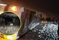 Kars'ta yolcu otobüsü devrildi: Çok sayıda ölü var