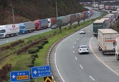 Sarp Sınır Kapısı'nda 29 kilometrelik TIR kuyruğu