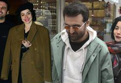 Merve Boluğur ve Erkan Şen Arnavutköy'de!  'Gidelim, çok üşüyorum'