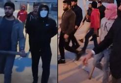Döner bıçakları ve sopalarla yürüyen Suriyeliler sınır dışı edildi