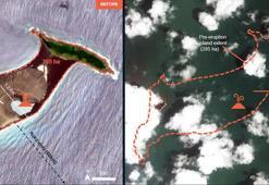 BM, Tonga’daki yanardağ patlamasının ardından uydu görüntüleri paylaştı