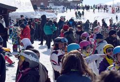 Erciyes'te büyük yoğunluk! Yüzde yüze ulaştı...