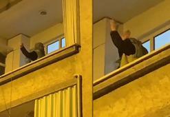 Asker eğlencesi sırasında balkonda çılgınca dans eden kadının videosu olay oldu!