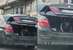 Esenler'de akılalmaz ihmal! Çocuğu kapağı açık bagajda taşıdılar