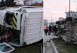 Yolcu otobüsü ile öğrenci servis çarpıştı! Çok sayıda yaralı...