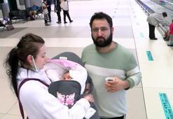 Savaştan üç saat önce doğan bebek ailesiyle birlikte yurda döndü