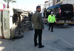 Bakan Yanık’ın ziyareti sırasında başkanın makam aracına çarptılar