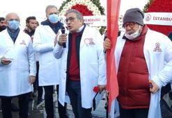 Polisle doktorlar arasında arbede