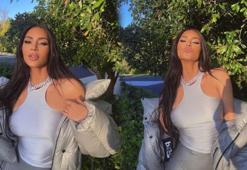 Kim Kardashian kıvrımlarını sergiledi! Soyunma odasında...