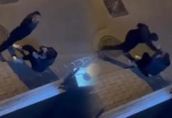 Çekmeköy'de kadını tekme tokat dövüp tepki gösterenleri tehdit etti! Saldırgan kamerada