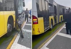 Beylikdüzü'nde metrobüsler kafa kafaya çarpıştı!