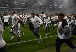 UEFA Avrupa Ligi'nde büyük heyecan! Almanya'da Eintracht Frankfurt-West Ham United maçında skandaldan dönüldü