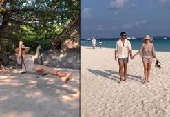 Hadise, eşi Mehmet Dinçerler ile Maldivler'de! 'Kalbimi çalar bu deniz'