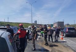 Feci kaza! 6 araç birbirine girdi