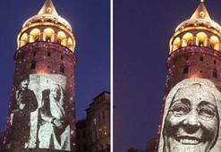 Galata Kulesi annelerin fotoğraflarıyla süslendi