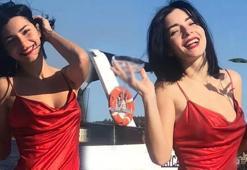 Merve Boluğur'dan derin dekolteli elbisesiyle cesur paylaşım!