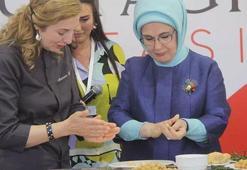 Emine Erdoğan mutfağa girdi yemek yaptı