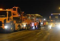 TEM’de bir minibüs ve iki yolcu otobüsü zincirleme kaza yaptı! Yaralılar var