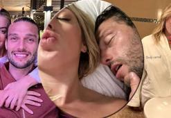 Düğüne günler kala, başka kadınla yatakta skandal fotoğraf! Ünlü futbolcu Andy Carroll'ın adının yazdığı bornozu da giydi...