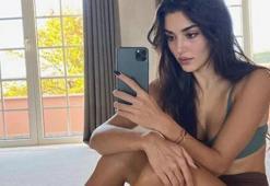 Hande Erçel transparan elbisesiyle geceye damga vurdu! Lady Gaga'nın giydiği elbise...