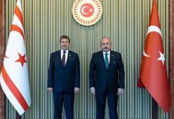 TBMM Başkanı Şentop, KKTC Başbakanı Üstel'i kabul etti