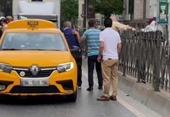 Trafik magandası bijon anahtarı ile dehşet saçtı! Kadın yolcuya aldırmadı