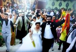 Düğünde terör örgütü PKK rezaleti!