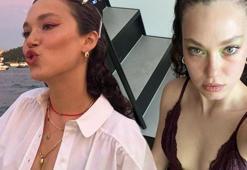 Melisa Şenolsun'dan transparan sütyenli poz! Göğüs ucu görünmesin diye emoji ile sansürledi