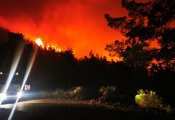 Marmaris'te orman yangını! Ekipler söndürmeye çalışıyor
