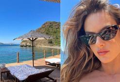 Ünlü model Alessandra Ambrosio Türkiye'de! Marmaris'te tatil yapıyor...