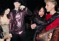 Megan Fox -Machine Gun Kelly aşkı doludizgin sürerken şoke eden görüntüler ortaya çıktı! Kafasında kadeh kırdı