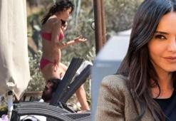 Hararetli görüşme! Hande Ataizi ve sevgilisi Dinç Aydoğdu tatilde