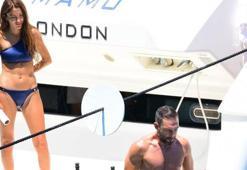 Merve Oflaz ile Allan Hakko tatil sezonunu açtı! Sörf keyfi...