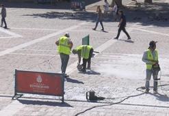 Beyazıt Meydanı'nda 'taşlar hatalı döşendi' iddiası! Çalışma başlatıldı